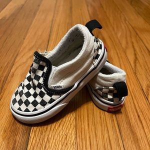 Vans Black/White Checkerboard Sneakers Toddler Size 6